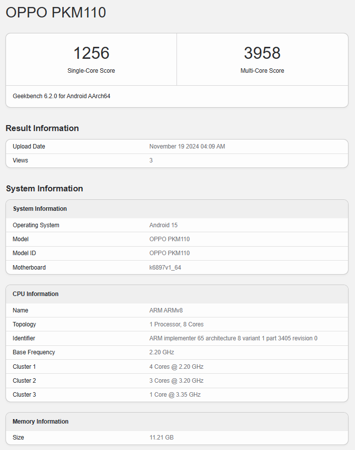 OPPO Reno 13 et 13 Pro : Performances boostées avec le Dimensity 8350 et design élégant 51 Oppo Reno 13 Geekbench