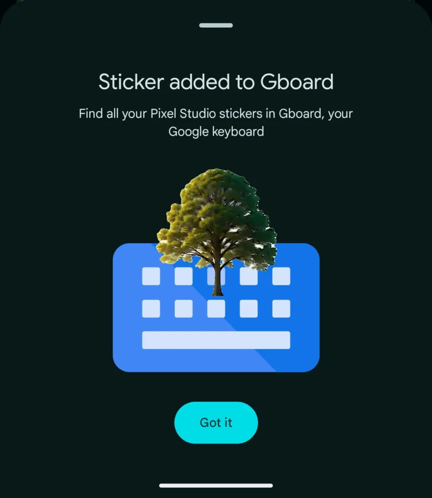 Pixel Studio 1.4 : Créez des stickers IA et personnalisez vos images ! 61 Pixel Studio 1.4 Gboard 1