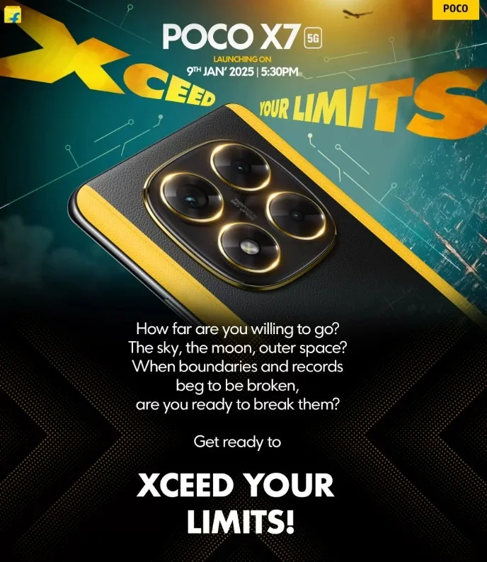 Poco X7 et X7 Pro : Lancement mondial le 9 janvier ! 62 Poco X7 Flipkart teaser