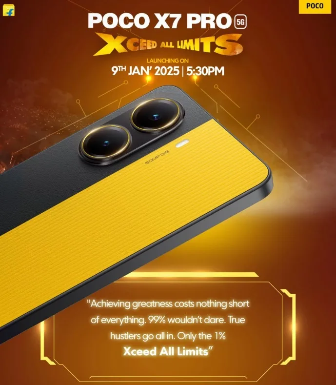 Poco X7 et X7 Pro : Lancement mondial le 9 janvier ! 63 Poco X7 Pro flipkart teaser