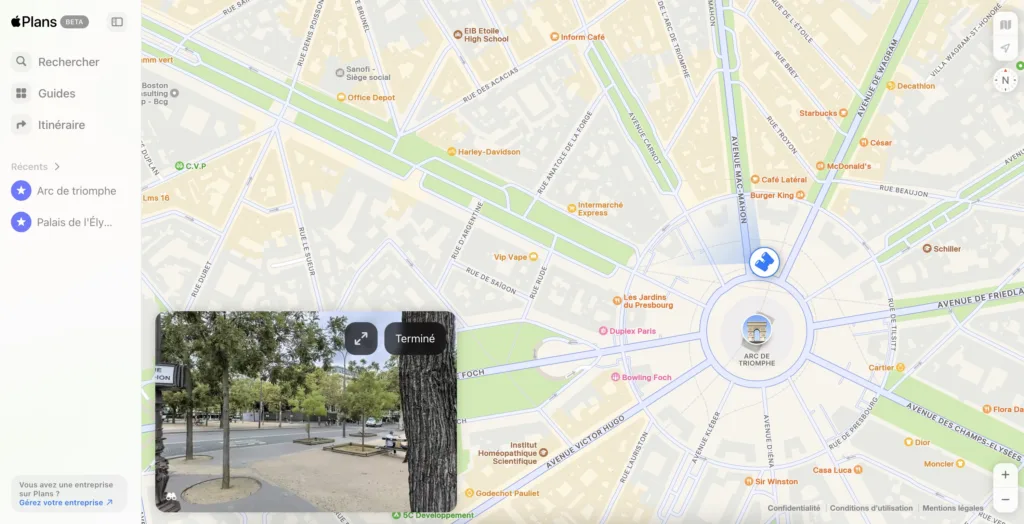 Apple Plans : Découvrez le monde en 360° depuis votre navigateur