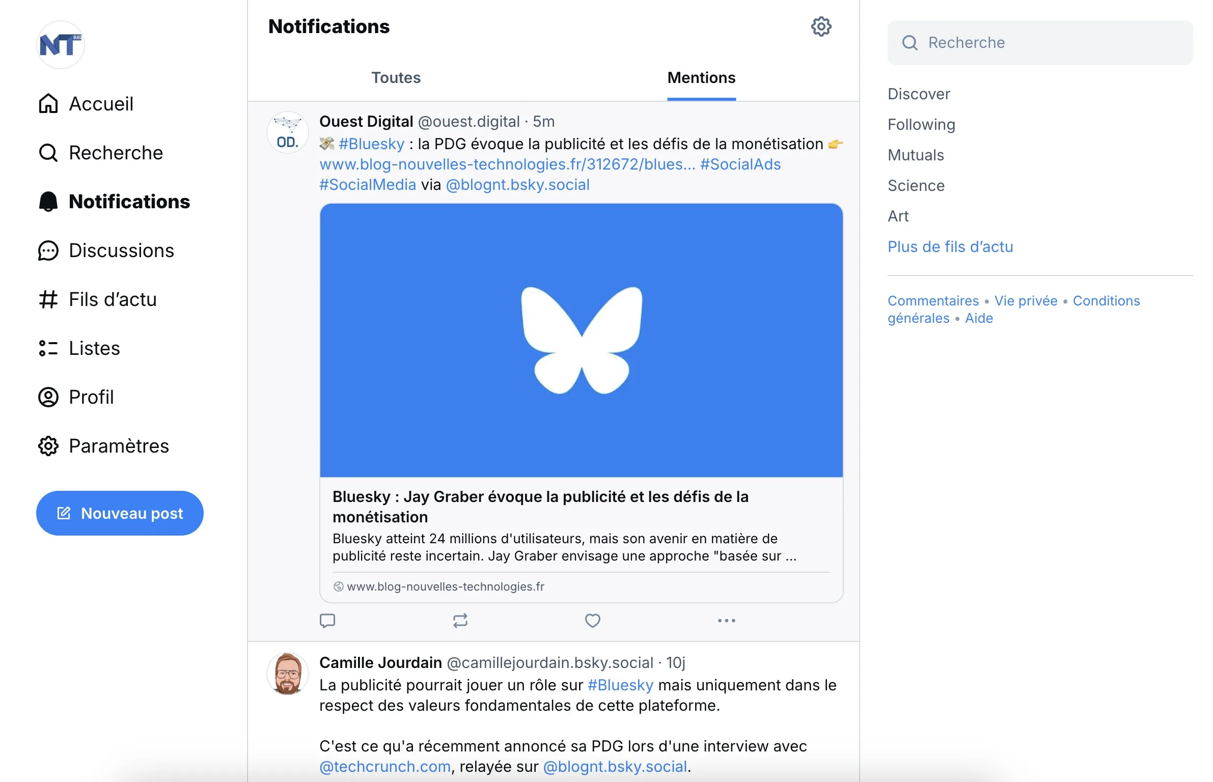 Bluesky 1.96 : Mentions, réponses personnalisées et plus encore ! 48 Screen 2024 12 20 at 09.50.31