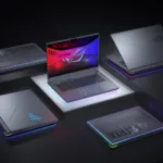 Multiple Strix G laptops sitting on a table 2