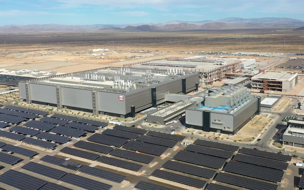 aerial photo of a manufacturing