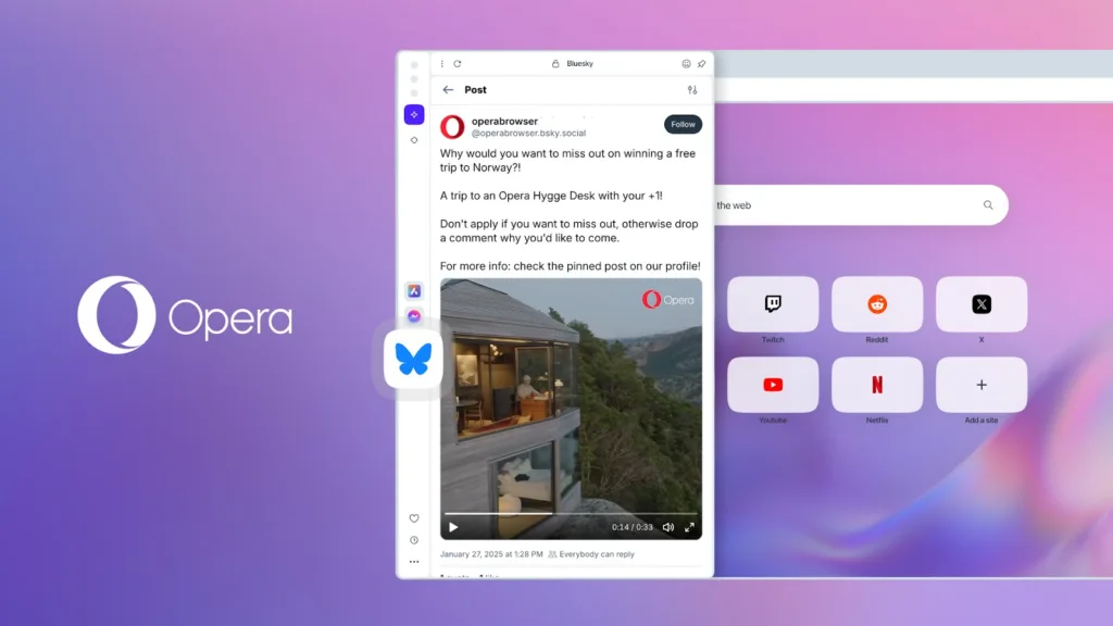 Opera : Bluesky, Slack et Discord s'intègrent au navigateur ! 35 AD 4nXdDoCYWjOUiBIgfLHX9l66ifB 8