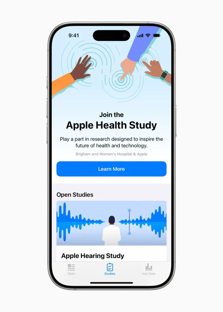 Apple lance une vaste étude de recherche sur la santé et le bien-être ! 33 Apple Health Study in Research a 1