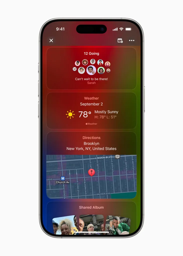 Apple lance « Apple Invites » : l’app pour organiser vos événements facilement ! 47 Apple Invites event view scrolle