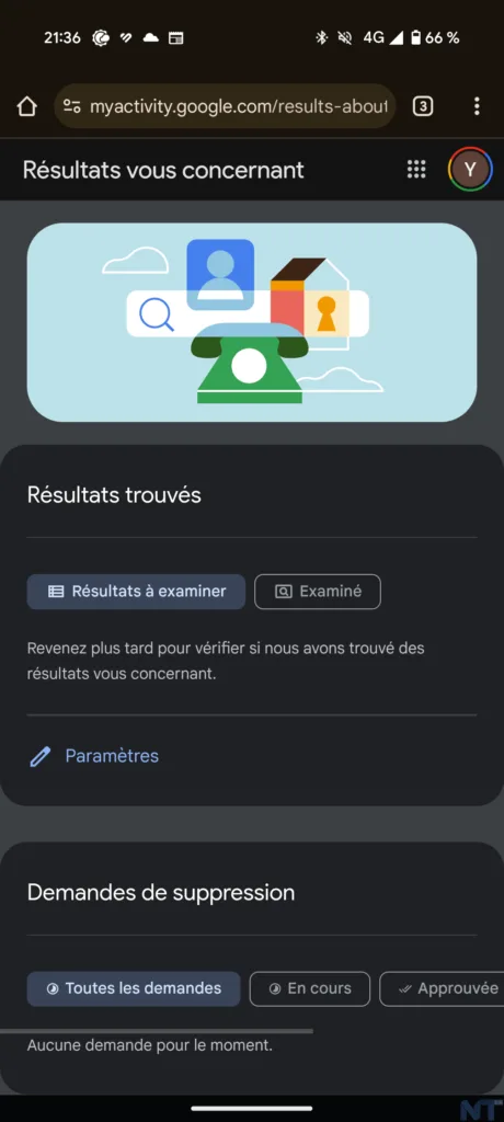 Google Resultats vous concernant 3