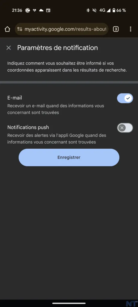 Google Resultats vous concernant 5