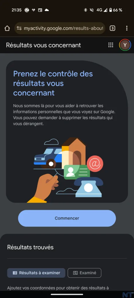 Google Resultats vous concernant 8