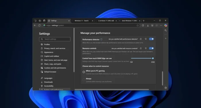 Microsoft Edge : Contrôlez la RAM et capturez l’écran avec les nouvelles fonctionnalités !