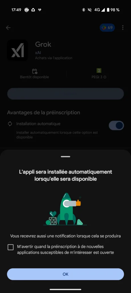 Grok arrive sur Android : l'IA gratuite et sans connexion ! 52 Screenshot 20250205 174955