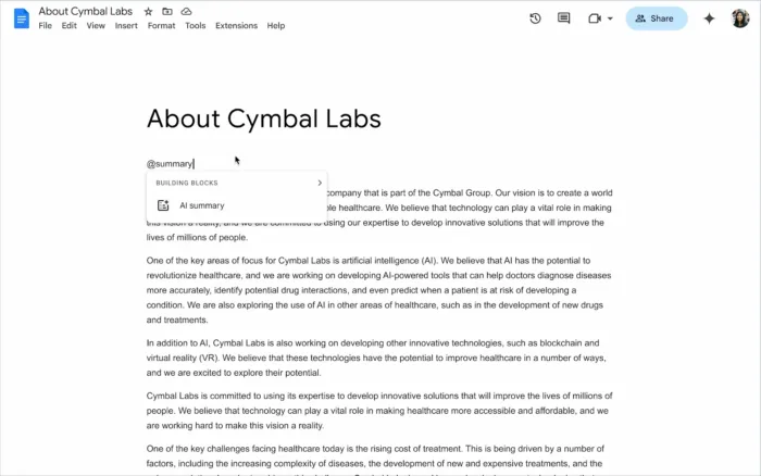 Google Docs : Résumé automatique par IA avec Gemini, la productivité boostée