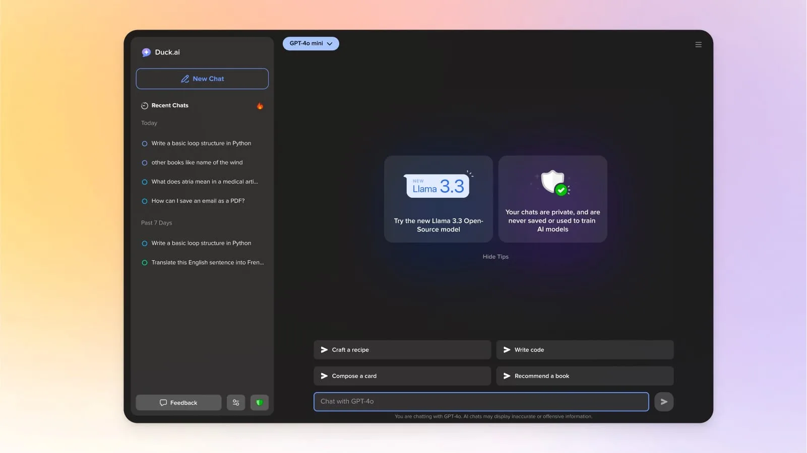 AI Chat Startpage 2