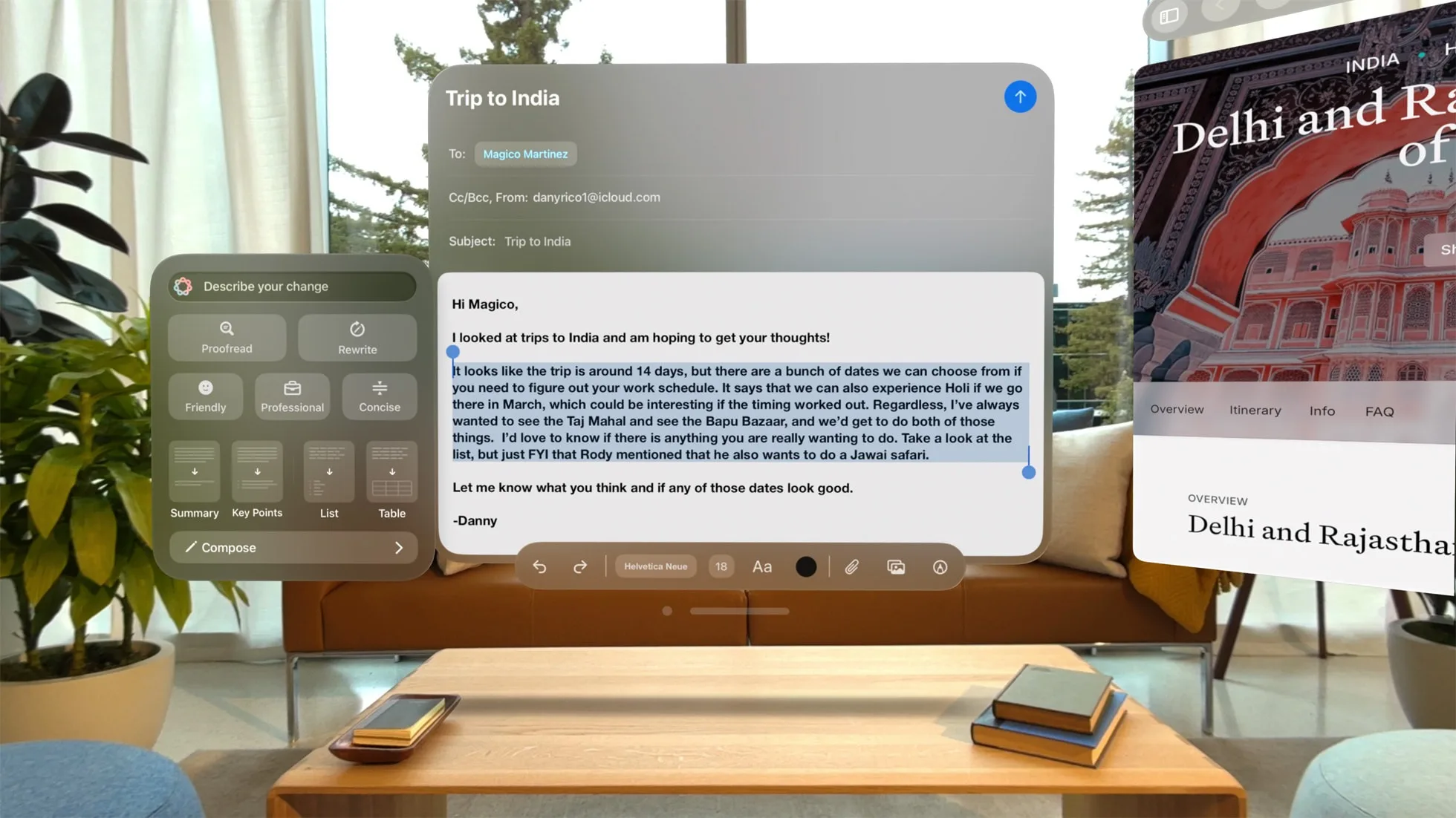 Apple Intelligence visionOS 2 4