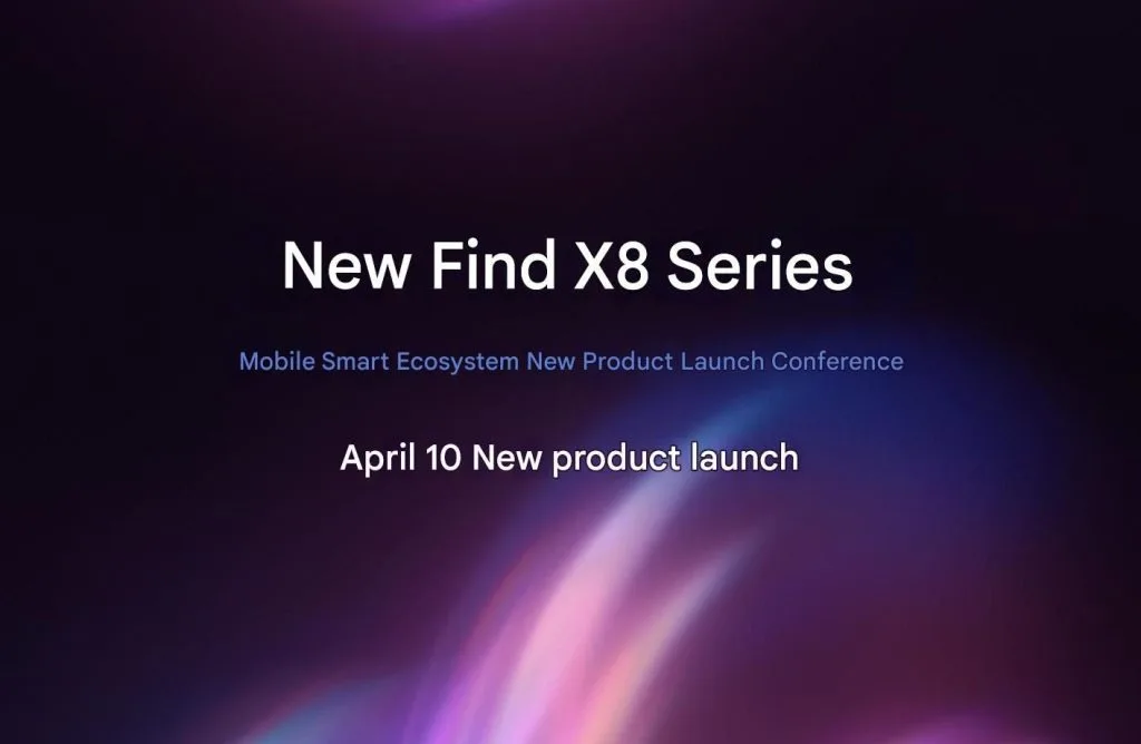OPPO Find X8 series April launch