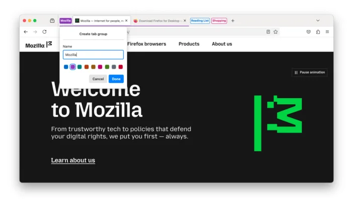 Firefox 137 : Groupes d’onglets, barre d’adresse intelligente et plus !