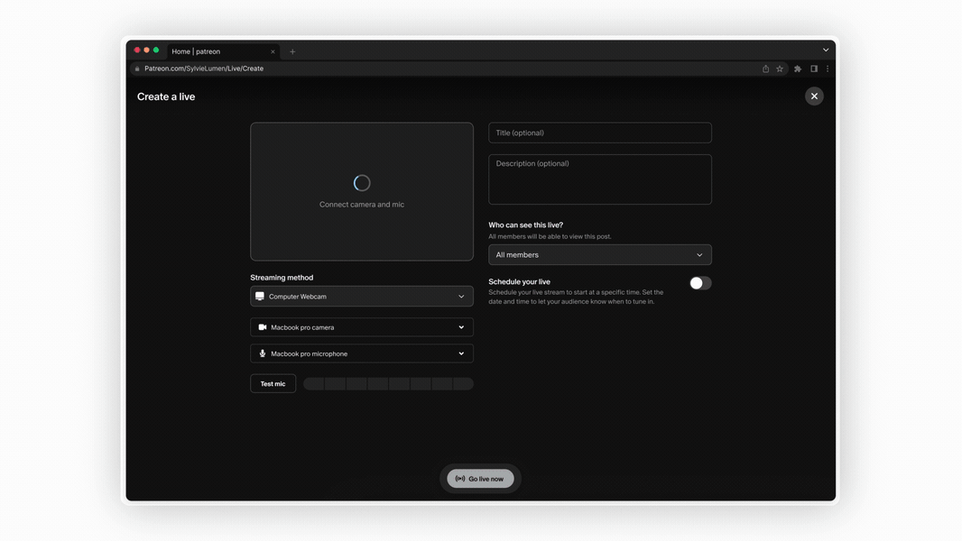 CreateLive desktop