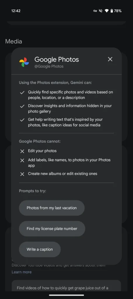 Google Photos dans Gemini : La recherche IA révolutionne vos souvenirs 53 Gemini app Google Photos 2