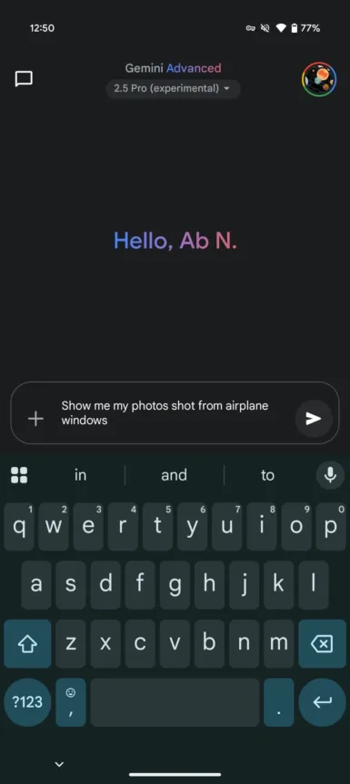 Gemini app Google Photos 3