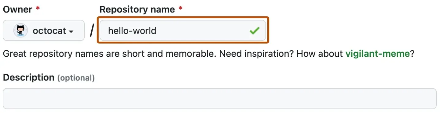 create repository name