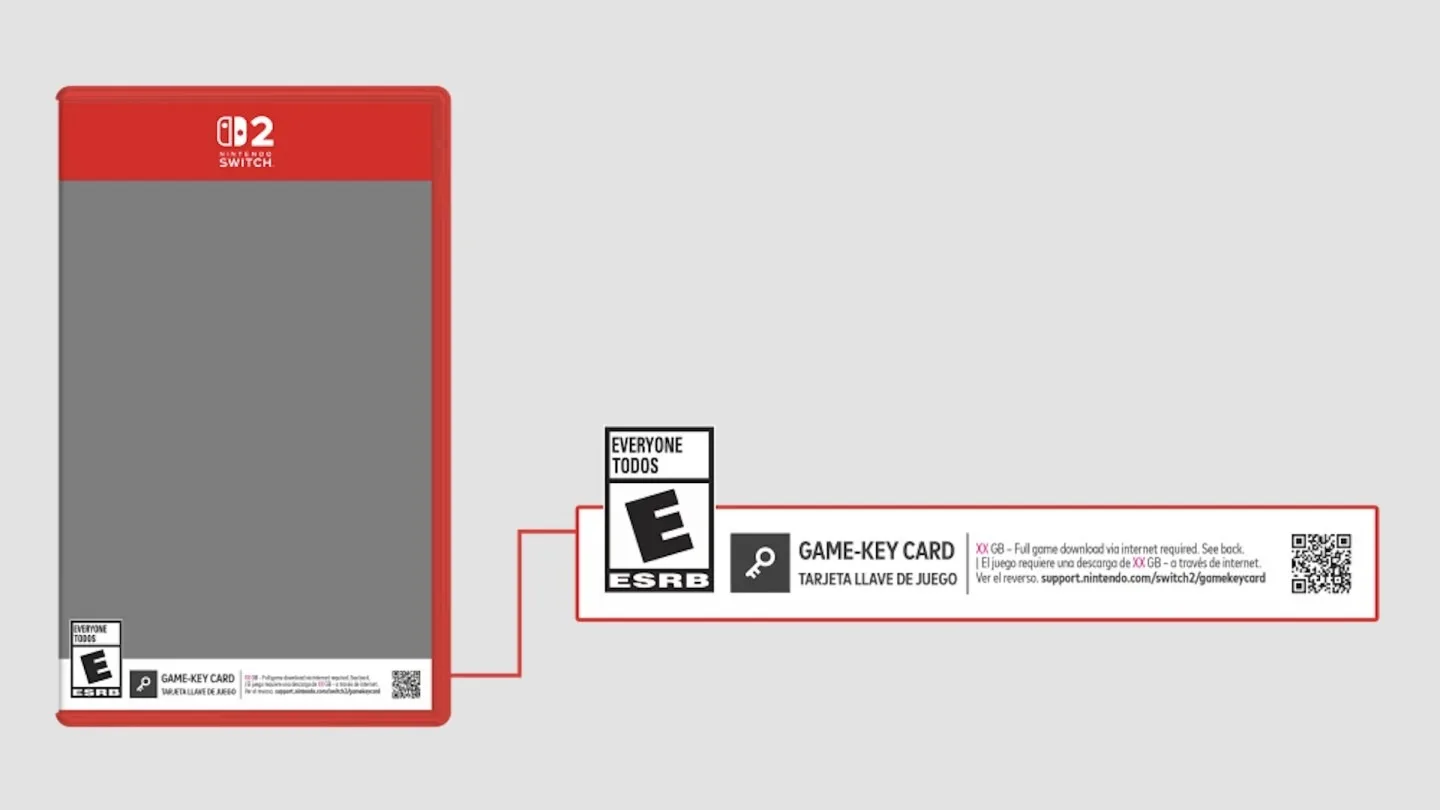switch 2 gamekeycard label