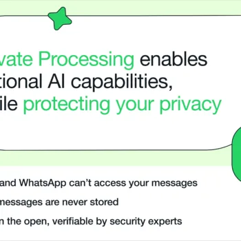 Meta innove : L'IA sécurisée arrive sur WhatsApp avec « Private Processing »