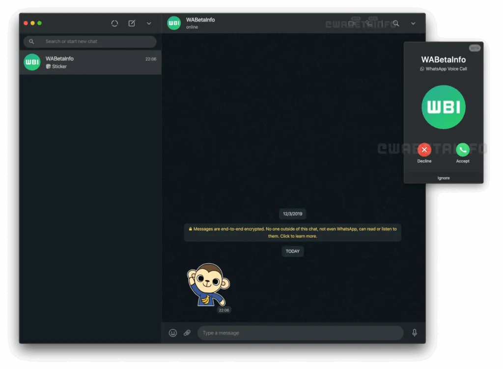wa web decline accept call