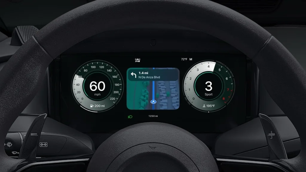 Apple CarPlay Ultra cluster Maps