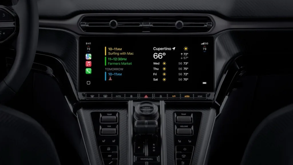 Apple CarPlay Ultra cluster widg
