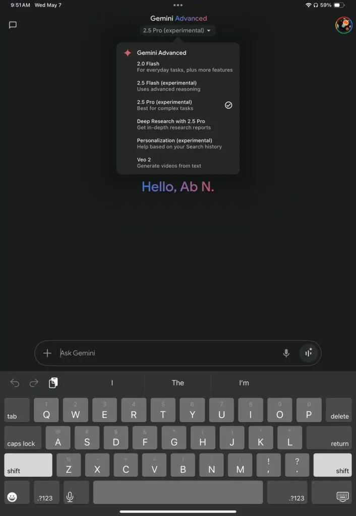Gemini iPad app 2