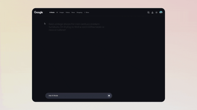 Get things done with AI Mode places products 1 of 2 1
