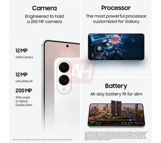 Galaxy S25 Edge : Le design ultra-fin se dévoile avant le 13 mai ! 53 Samsung Galaxy S25 Edge AH exclu 3