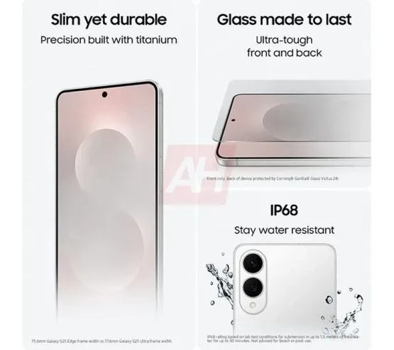 Galaxy S25 Edge : Le design ultra-fin se dévoile avant le 13 mai ! 54 Samsung Galaxy S25 Edge AH exclu 4