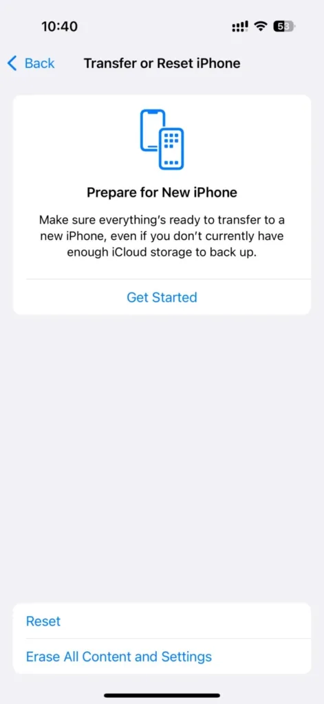 iPhone vers Android : iOS 26 Prépare le transfert d'eSIM, une révolution ! 52 Transfer to new iPhone settings