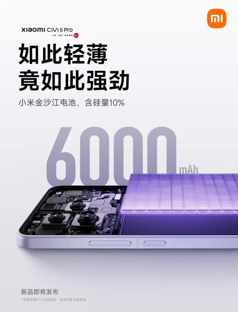 Xiaomi Civi 5 Pro Battery