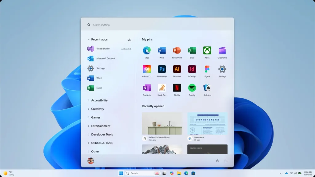 Nouveau menu Démarrer Windows 11 : Adieu les recommandations inutiles ! 54 exploration4