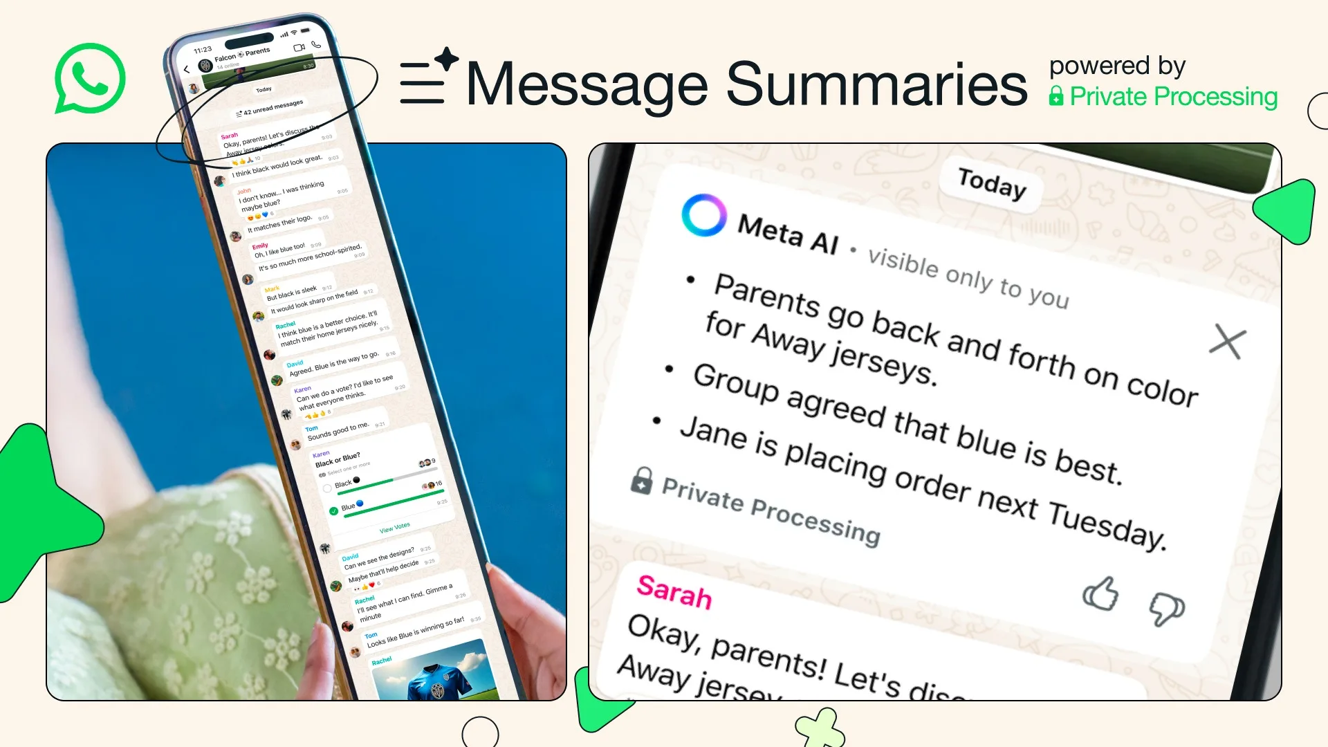 WhatsApp résume vos messages avec Meta AI, sans lecture humaine ni trace visible