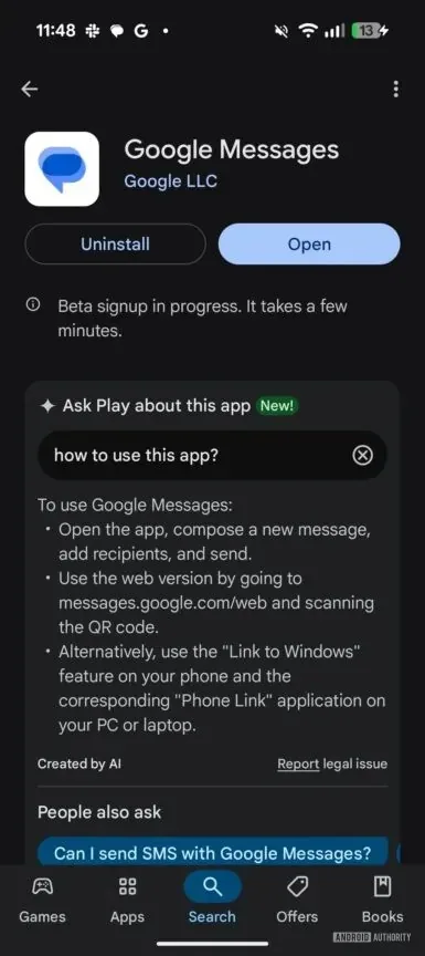 Play Store révolutionné : Demandez tout à l'IA Gemini sur vos futures apps ! 52 Ask Play 3 385w 864h.jpeg