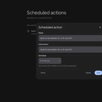 Gemini : Google lance les actions programmées pour automatiser vos tâches