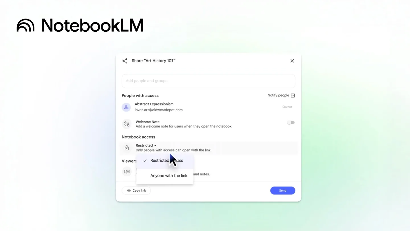Google NotebookLM : partage public activé, voici comment ça marche