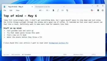 Windows 11 transforme Bloc-notes avec markdown, IA et formatage riche