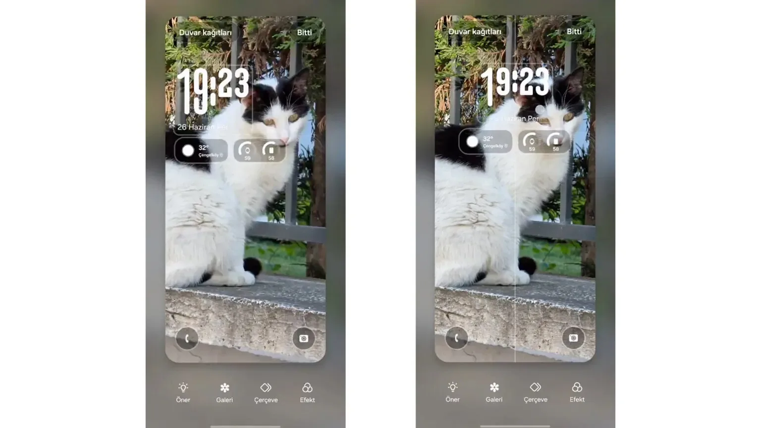 One UI 8 beta lock screen clock