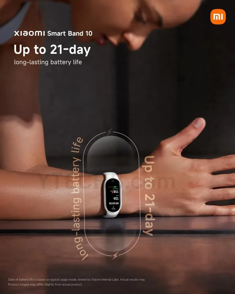 Fuite du Xiaomi Smart Band 10 : écran AMOLED plus grand, 150 modes sportifs et 21 jours d’autonomie 52 Xiaomi Smart Band 10 Marketing M 1