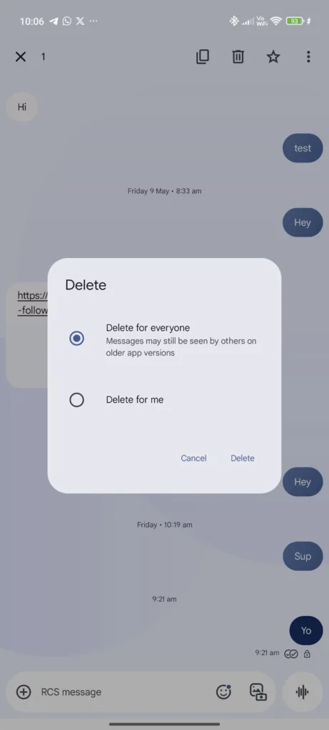 Google Messages : suppression, snooze, personnalisation – toutes les nouveautés 52 google messages delete everyone