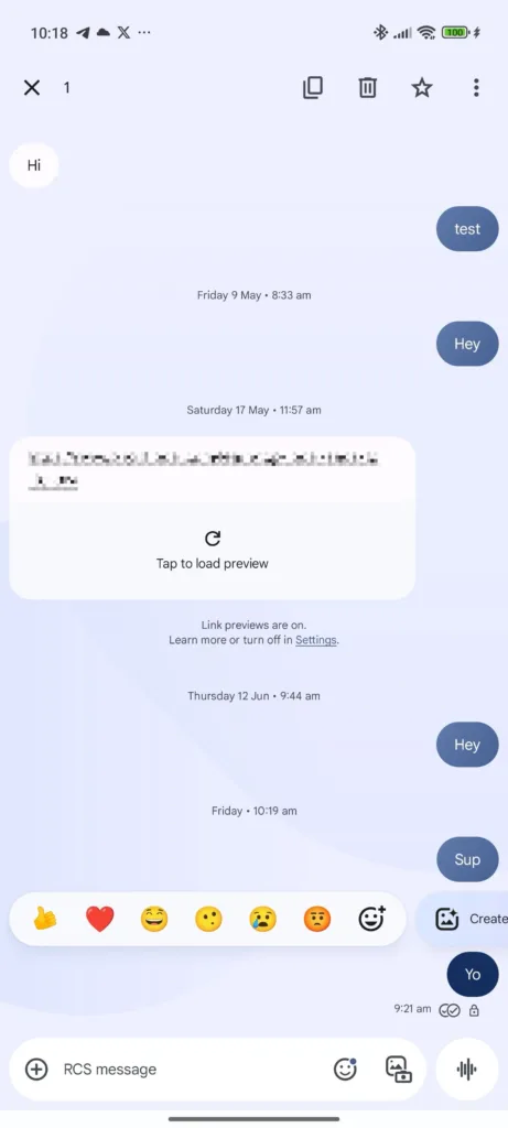 Google Messages : suppression, snooze, personnalisation – toutes les nouveautés 51 google messages text selected