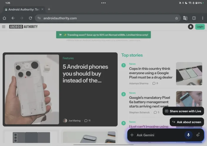 Google affine l’interface de Gemini sur tablettes Android avec un nouvel affichage latéral