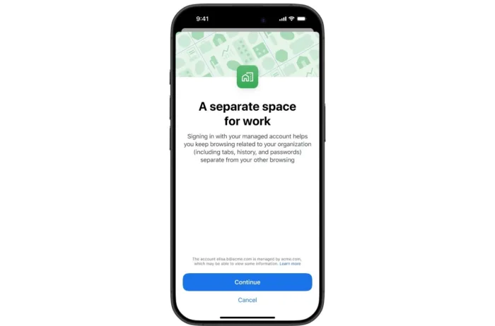 Chrome sur iOS permet (enfin) de basculer facilement entre comptes personnel et professionnel