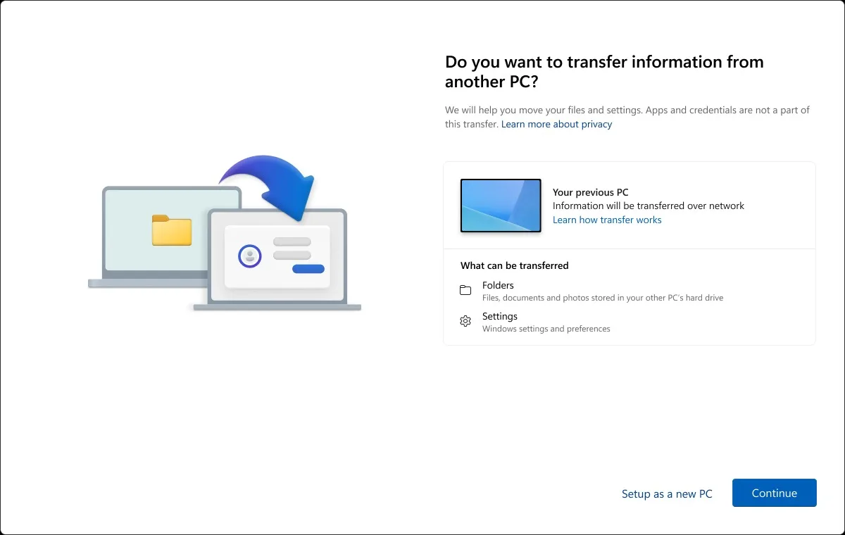 Windows va faciliter la migration entre PC avec un nouvel outil de transfert direct