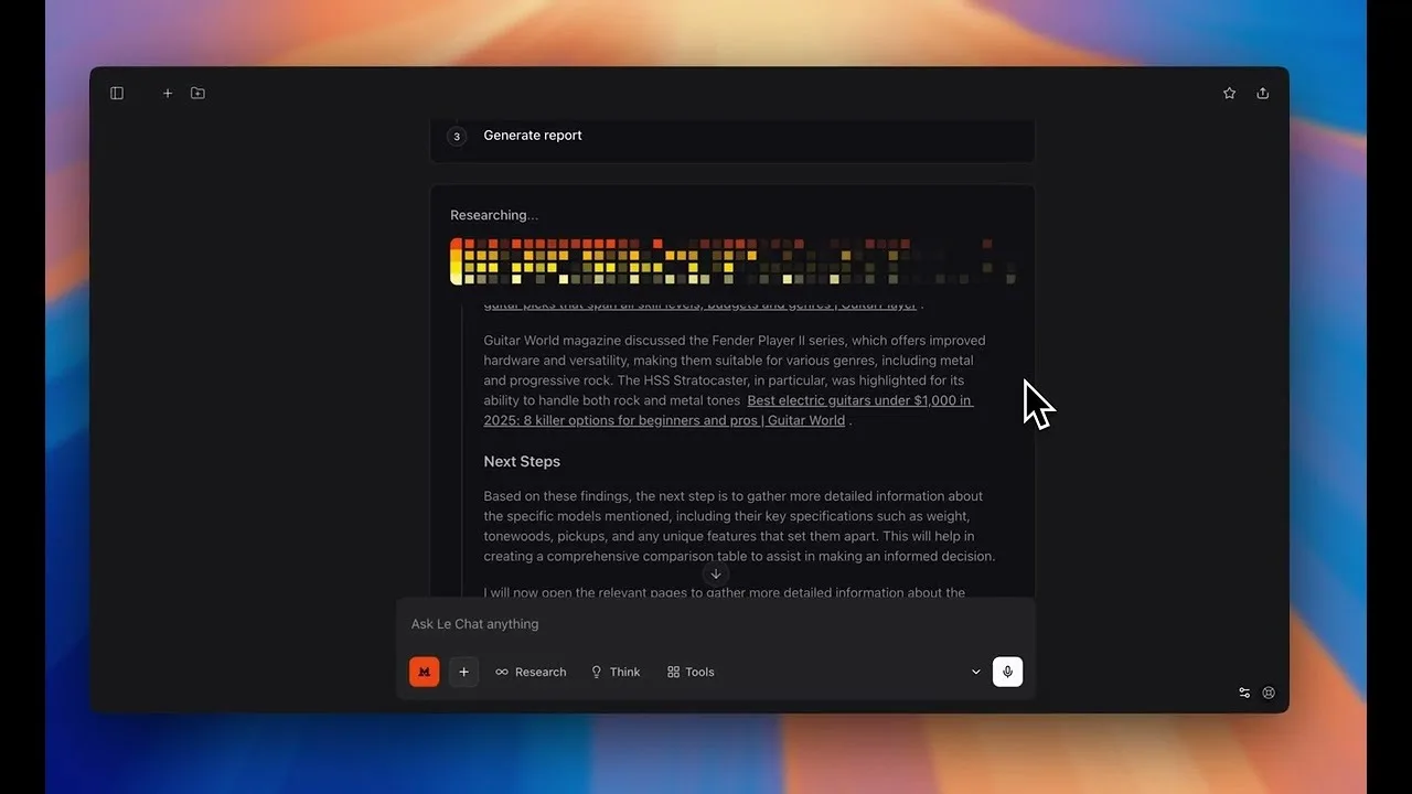 Mistral muscle Le Chat avec le mode Deep Research, la réponse européenne aux agents IA avancés